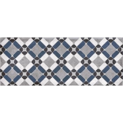 קי וסט צורה מלבנית דקור גימור מבריק גווני אפור כחול 50×40