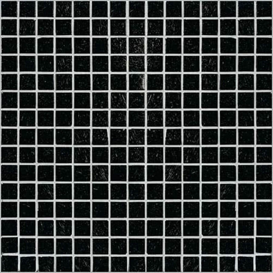 קרול דזיין מוזאיקה זכוכית מותקן על רשת לריצוף וחיפוי בגימור מט שחור 32.7×32.7