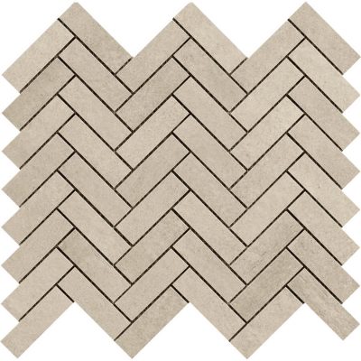 טראקודה מוזאיקה קרמיקה צורת שברון לחיפוי גימור מט גוון בז 33.2×33.2