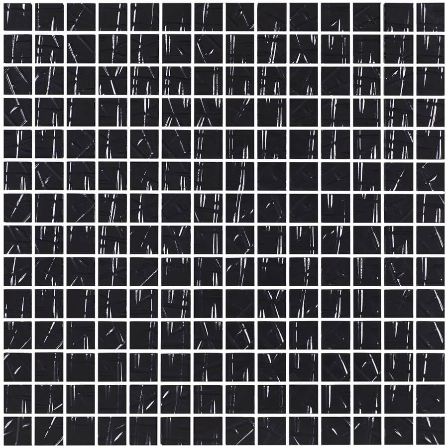 גלאס מיקס מוזאיקה זכוכית לריצוף וחיפוי גימור מבריק גוון שחור 33.33×33.33