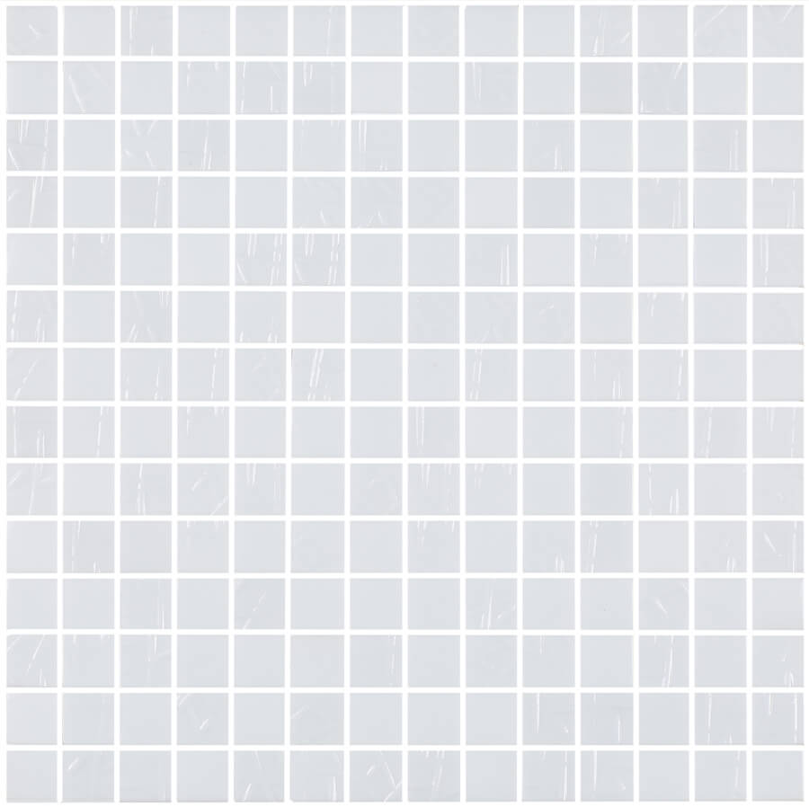 גלאס מיקס מוזאיקה זכוכית לריצוף וחיפוי גימור מבריק גוון לבן 33.33×33.33