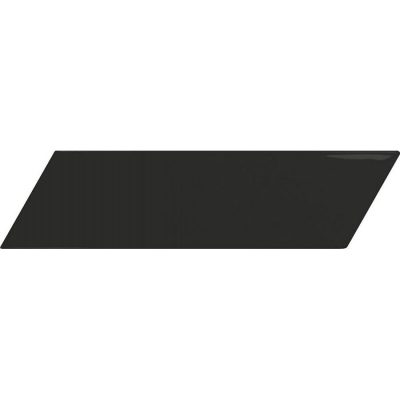 וול סטייל בריק שברון מקרמיקה לחיפוי גימור מט גוון שחור (צד שמאל) 18.6×5.2