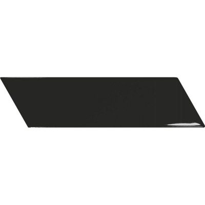 וול סטייל בריק שברון מקרמיקה לחיפוי גימור מבריק גוון שחור (צד ימין) 18.6×5.2