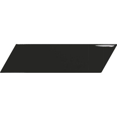 וול סטייל בריק שברון מקרמיקה לחיפוי גימור מבריק גוון שחור (צד שמאל) 18.6×5.2