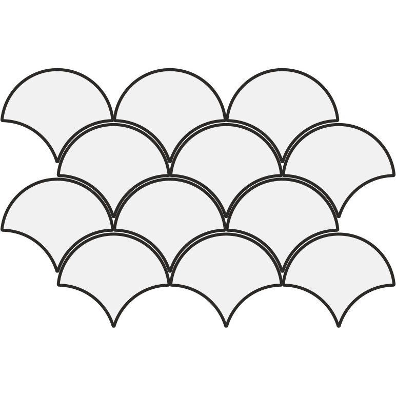 בלה אריח קרמיקה ייחודי לחיפוי בצורת טיפה גימור מבריק גוון אפור 12×10.6