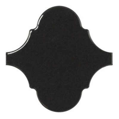 בלה אריח קרמיקה ערבסקה לחיפוי גימור מבריק גוון שחור 12×12