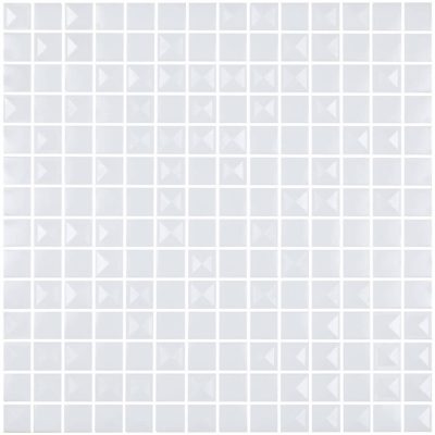 גלאס מיקס מוזאיקה זכוכית חצי פרמידות חצי שטוח לריצוף וחיפוי גימור מבריק גוון לבן 33.33×33.33