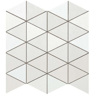 מק מוזאיק דקור קרמיקה לחיפוי צורות משולשים גימור מט גוון לבן 30.5×30.5