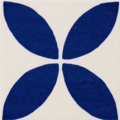 מאיוליקה גרניט פורצלן מצויר דקורטיבי לחיפוי גימור מבריק גוון לבן כחול 10×10