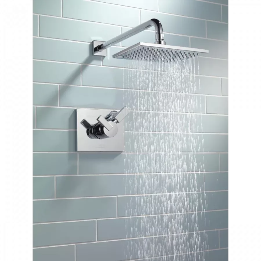 מערכת מקלחת שלמה הכוללת - מוט פינוק + צינור + מזלף + ראש ברז + אינטרפוץ ומיקסר וכל החומרה הדרושה להתקנה - גימור כרום גוון אפור