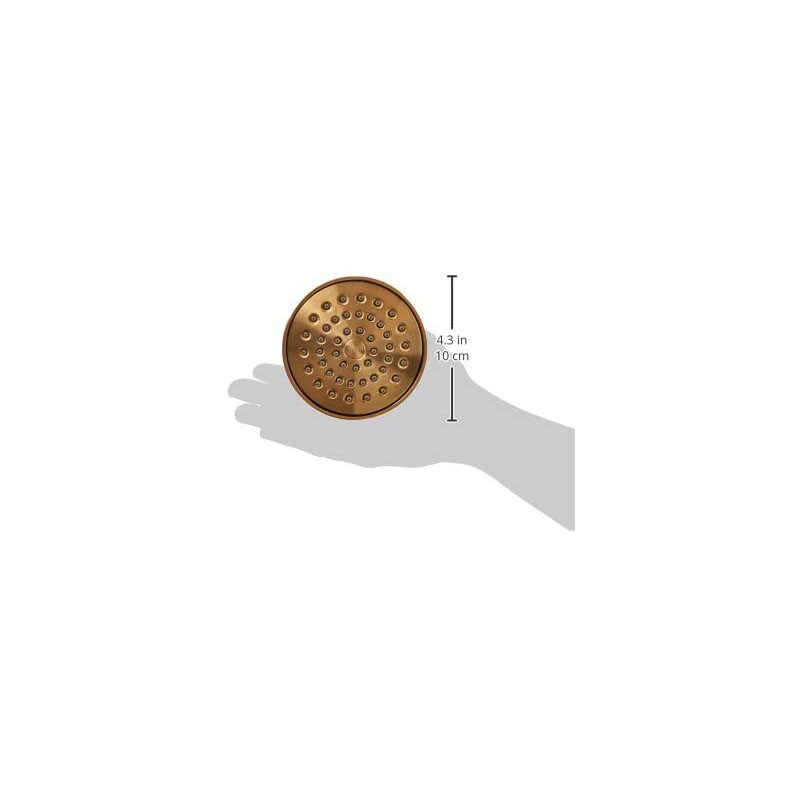 ראש ברז תוצרת ארה"ב בקוטר 20 ס"מ גימור זהב מוברש סופר פרימיום (ללא זרוע)